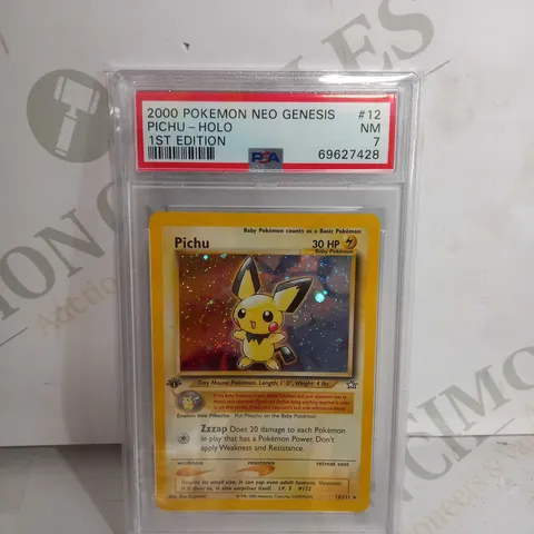 PSA 2000 POKEMIN NEO GENESIS PICHU - HOLO 1ST EDITION - GRADE 7