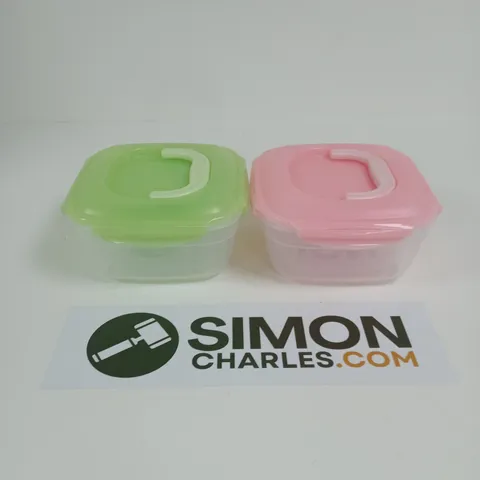 30PC LOCK&LOCK NESTABLE PASTEL CONTAINER SET IN GREEN/PINK