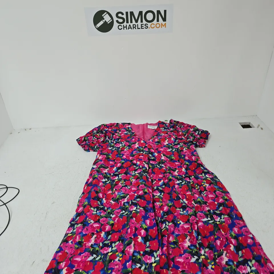 HELENE BERMAN FLORAL DRESS – LONDON, MADE IN ENGLAND, UK SIZE 12