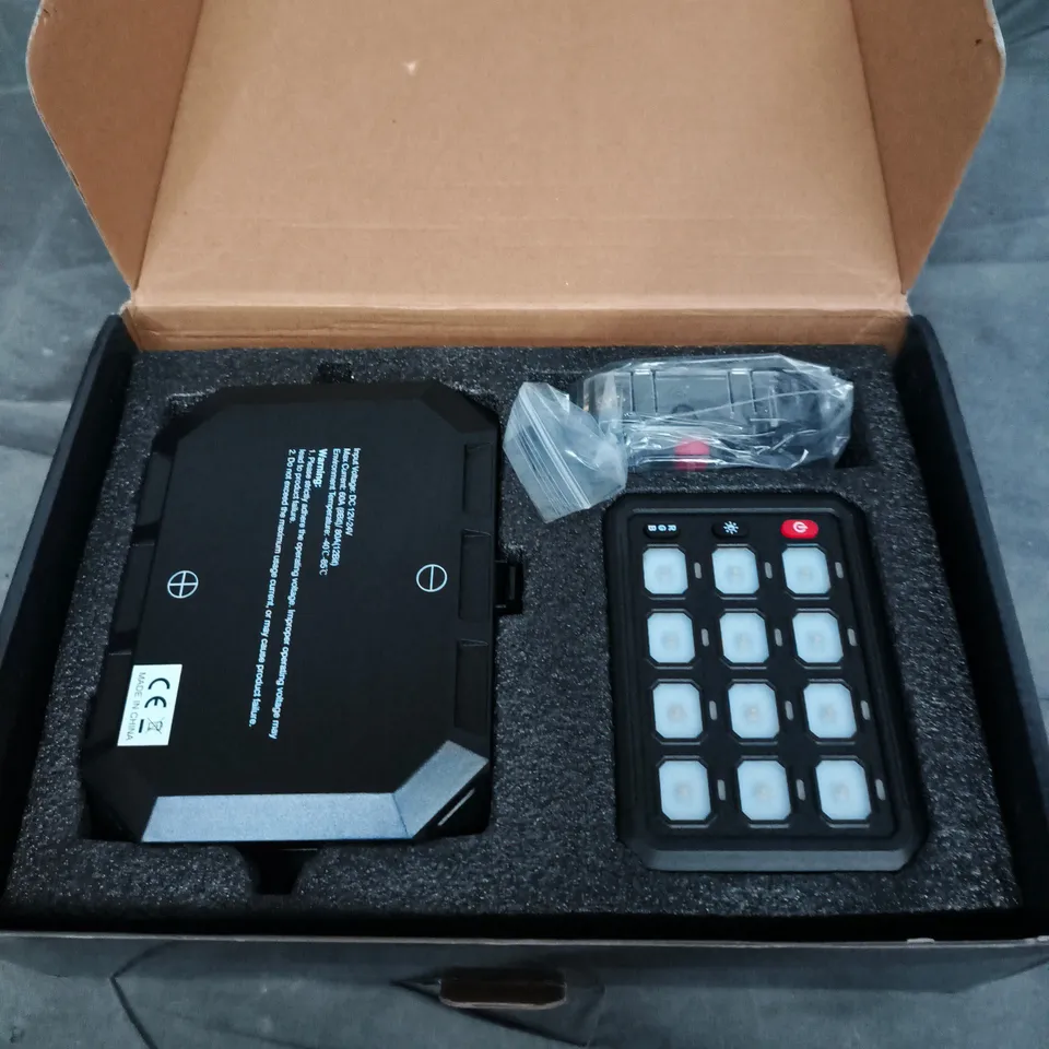 SWITCH PANEL – 12-BUTTON LED VEHICLE CONTROL PANEL (BOXED)