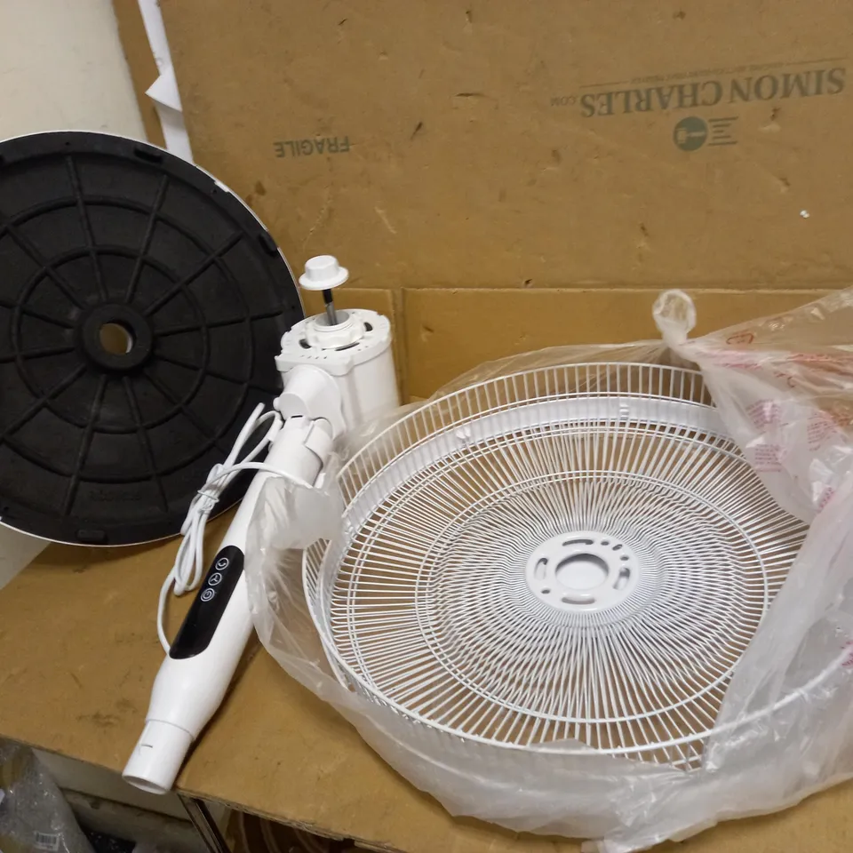 FUTURA 16" PEDESTAL FAN OSCILLATING STANDING FAN TIMER REMOTE CONTROL ADJUSTABLE HEIGHT