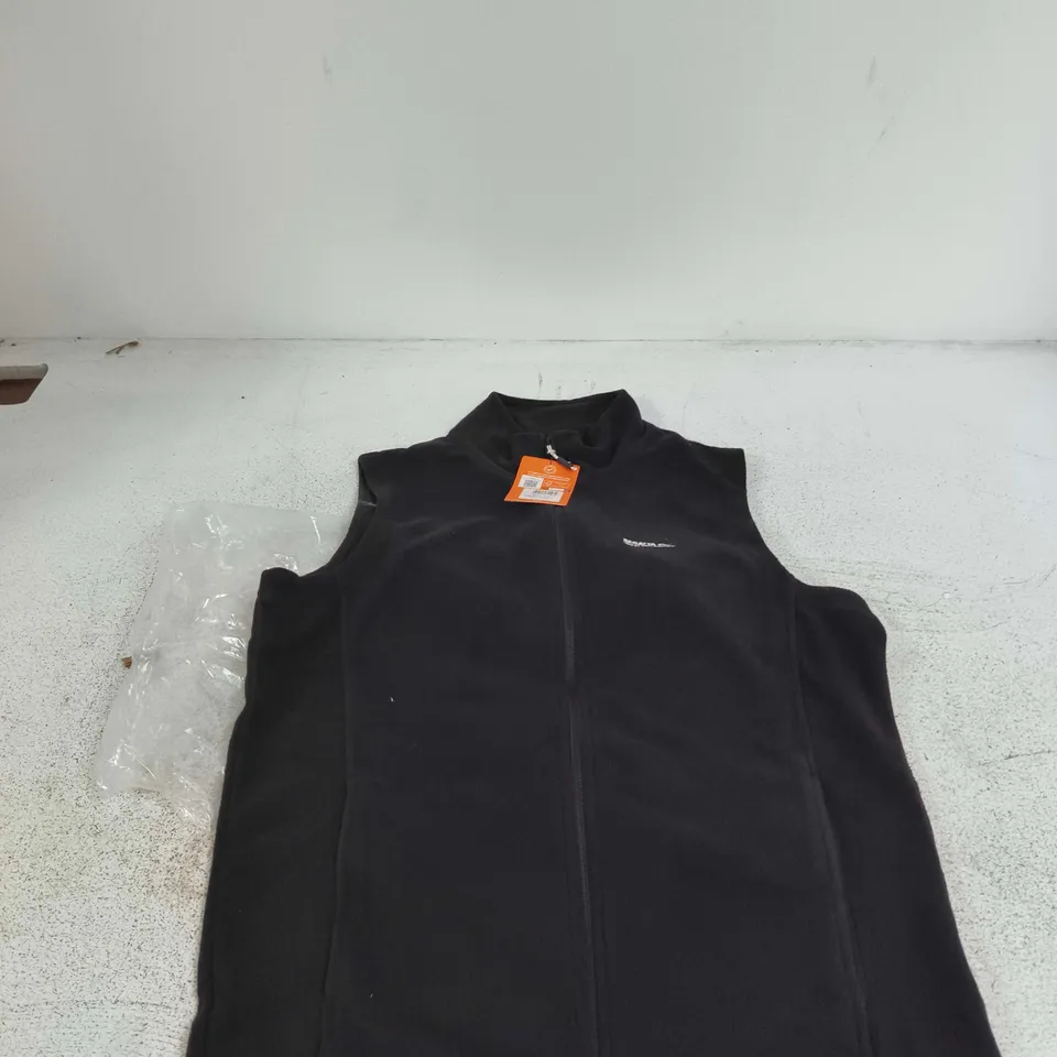 REGATTA MEN'S BLACK FLEECE ZIP GILET – UK M