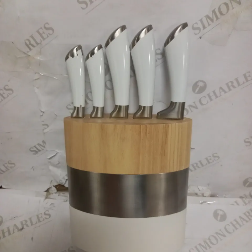 RICHARDSON SHEFFIELD FUSION KITCHEN KNIFE BLOCK SET