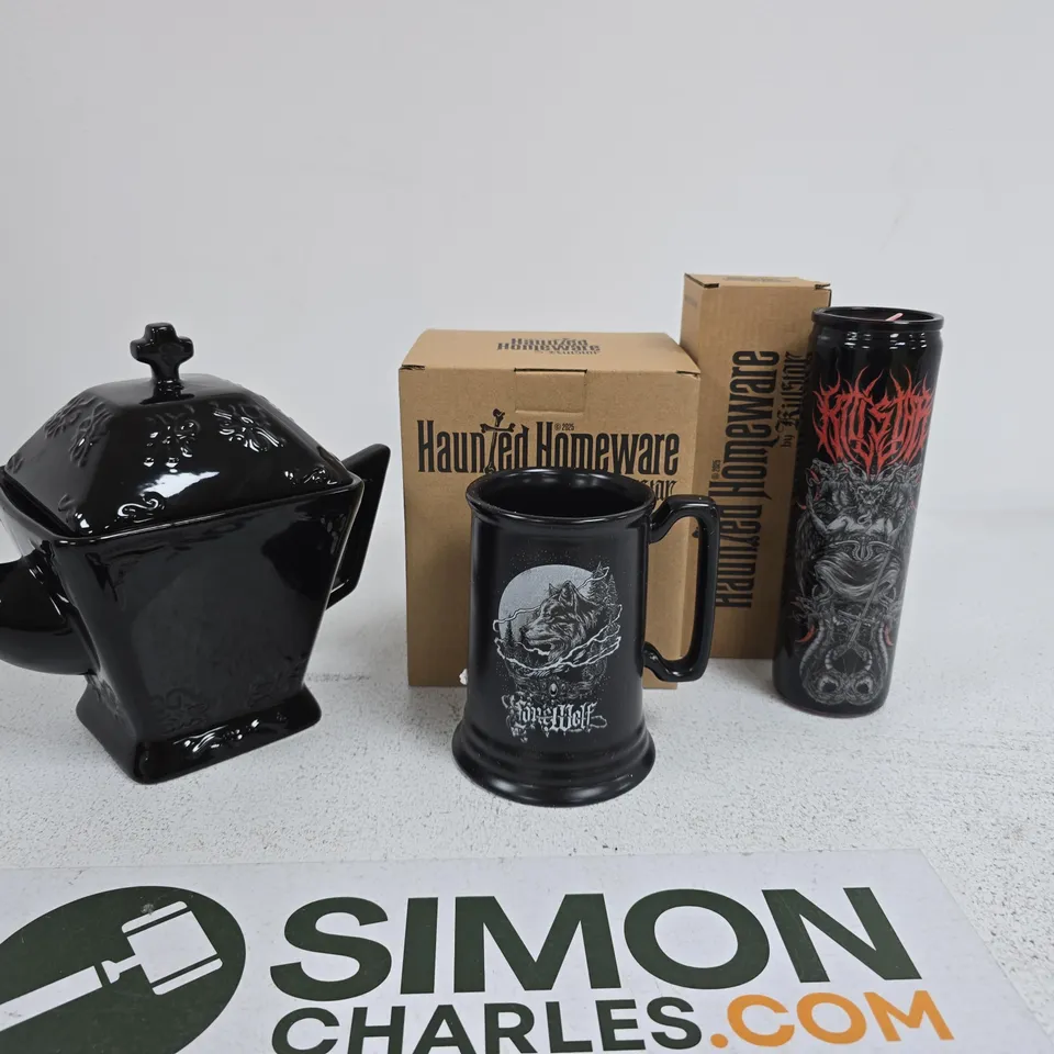 LOT OF 21 BRAND NEW KILLSTAR HOUSEHOLD ITEMS TO INCLUDE KITSU TEAPOT AND DIABLO CANDLES