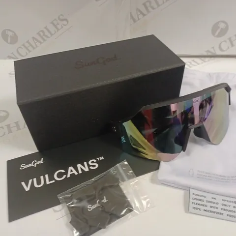 BOXED PAIR OF SUNGOD VULCAN SUNGLASSES