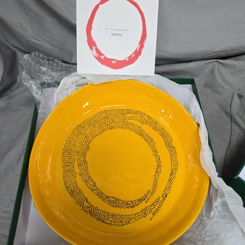 OTTOLENGHI FOR SERAX – YELLOW CERAMIC PLATE WITH DOTTED CONCENTRIC RINGS