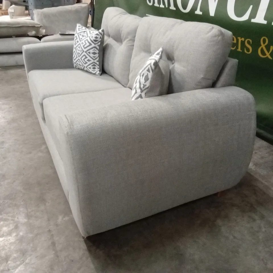 PRENT FABRIC 2 SEATER SOFA - SILVER RRP £749