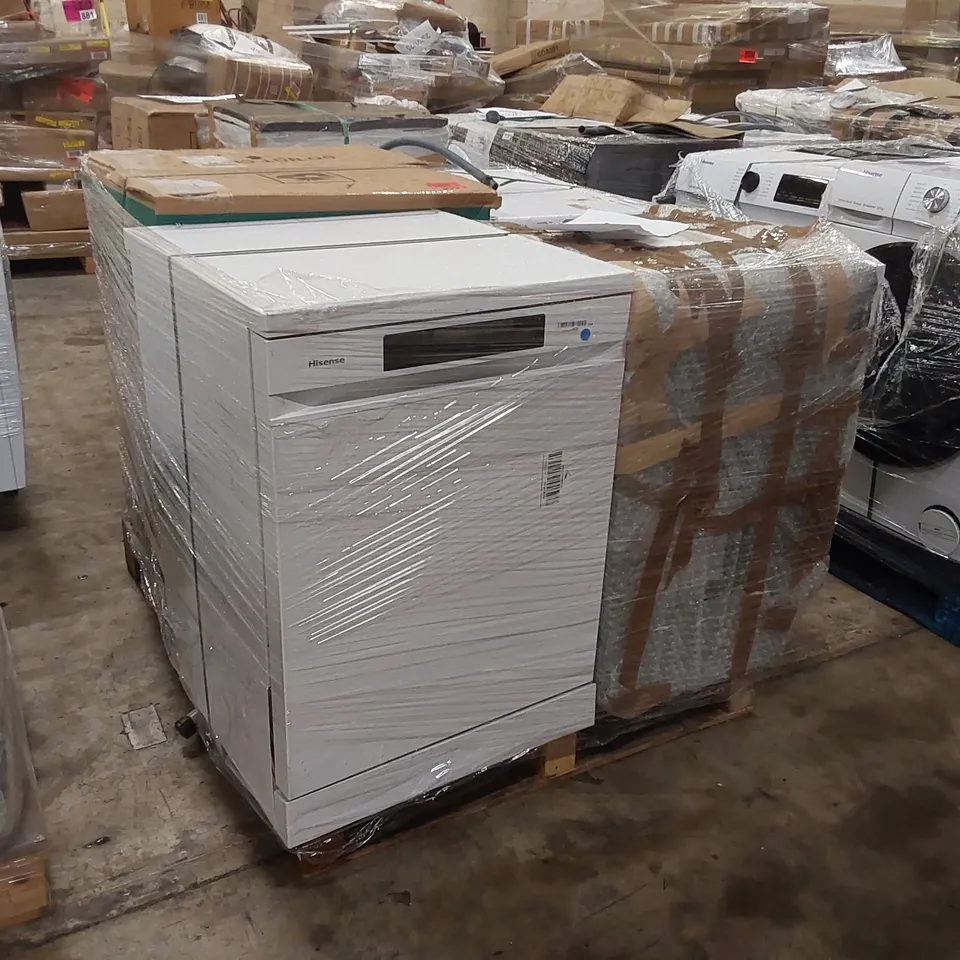 PALLET OF APPROXIMATELY 4 UNPROCESSED RAW RETURN WHITE GOODS TO INCLUDE;