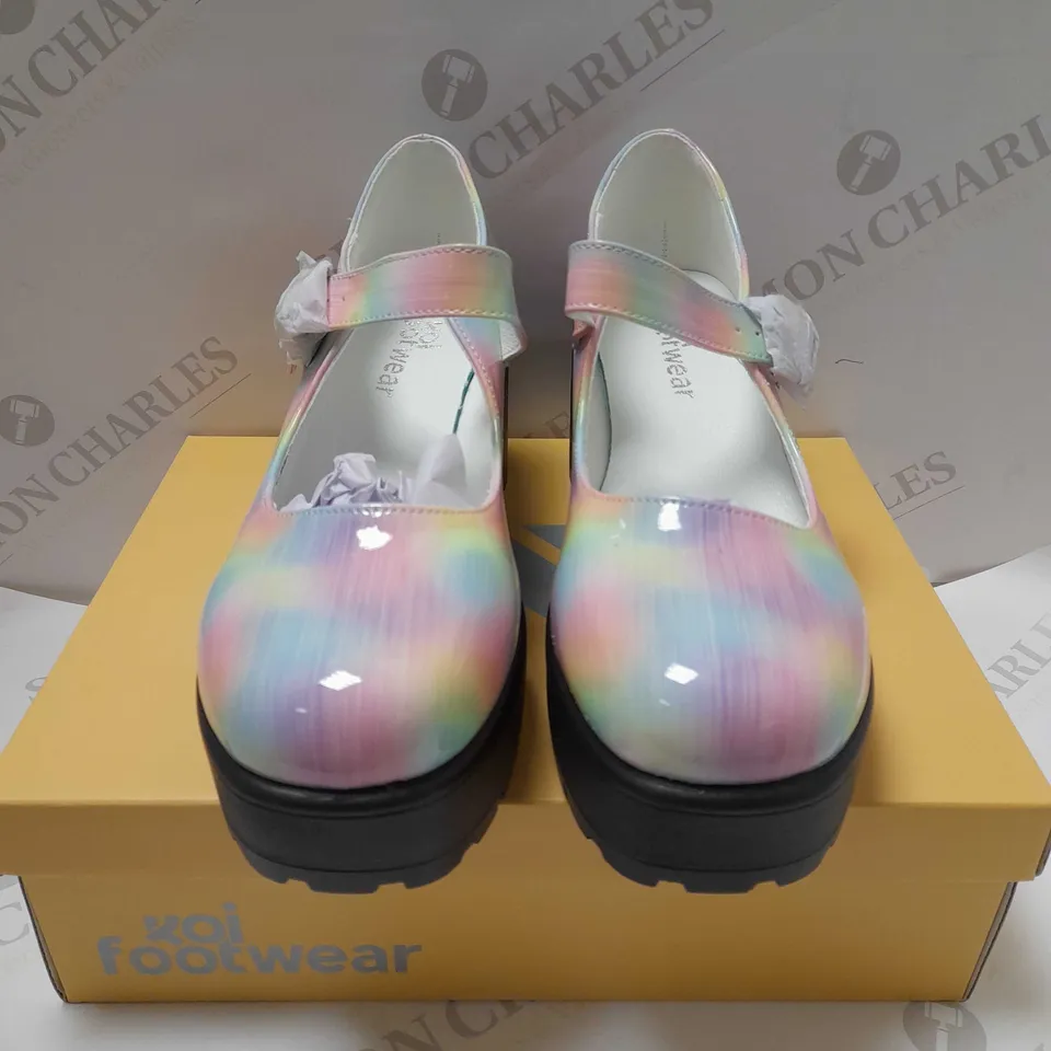 KOI TIRA CANDY DREAMS PASTEL RAINBOW EDITION MARY JANES SHOES - SIZE 6