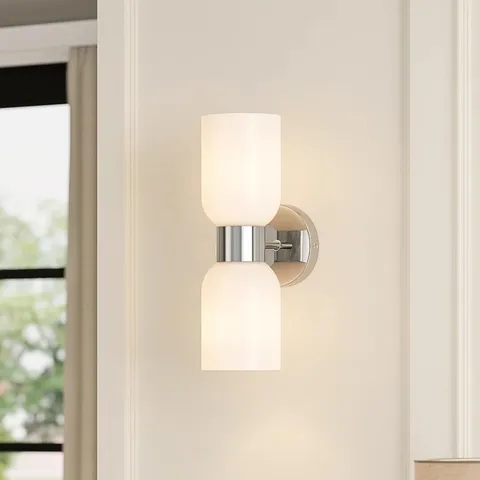 BOXED ALAISHA 2-LIGHT WALL LIGHT - SILVER