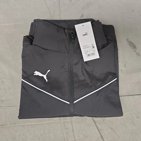 PUMA TEAMRISE ALL WEATHER KID'S JACKET IN BLACK SIZE 9-10Y