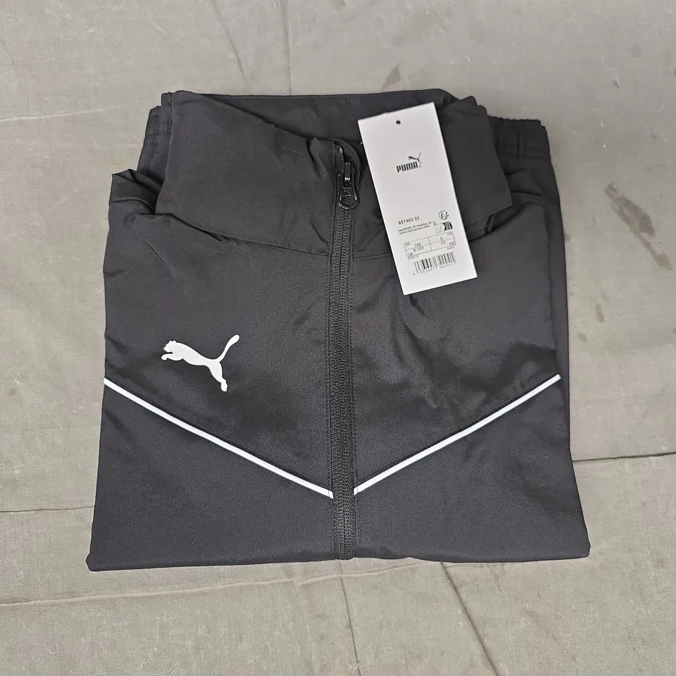 PUMA TEAMRISE ALL WEATHER KID'S JACKET IN BLACK SIZE 9-10Y