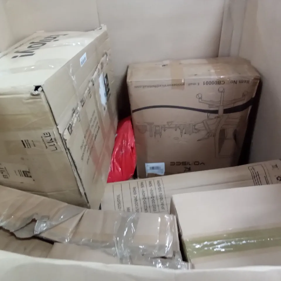 PALLET OF ASSORTED ITEMS INCLUDING JAJALUYA OFFICE CHAIR, ELEGANT LED MIRROR, YONISEE OFFICE CHAIR, TOWER FAN COOLING FAN, DUVET
