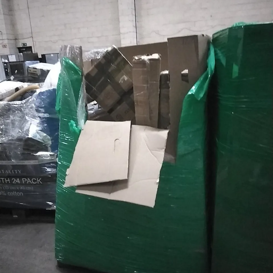 PALLET OF ASSORTED HOUSEHOLD GOODS AND PRODUCTS TO INCLUDE; BABY WALKER, HEATED BLANKET, HEATER AND TOILET SEAT ETC