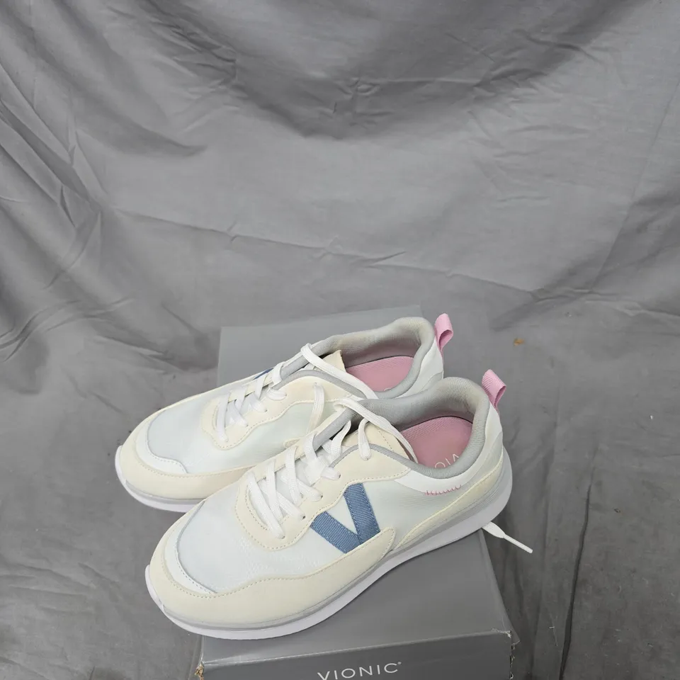 UK 6 VIONIC WOMEN'S SNEAKERS – WHITE/PASTEL (US 8, EU 39)