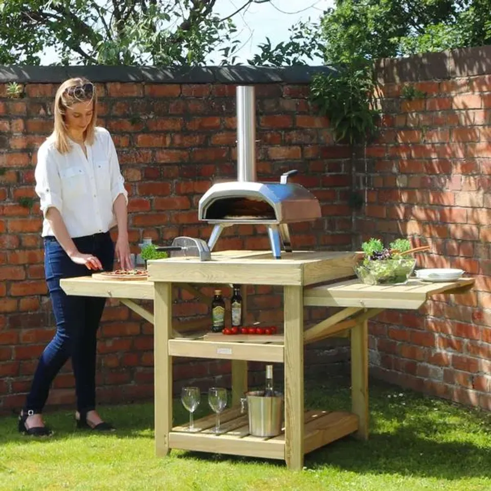 BOXED ZEST GARDEN PIZZA OVEN TABLE (3 BOXES)
