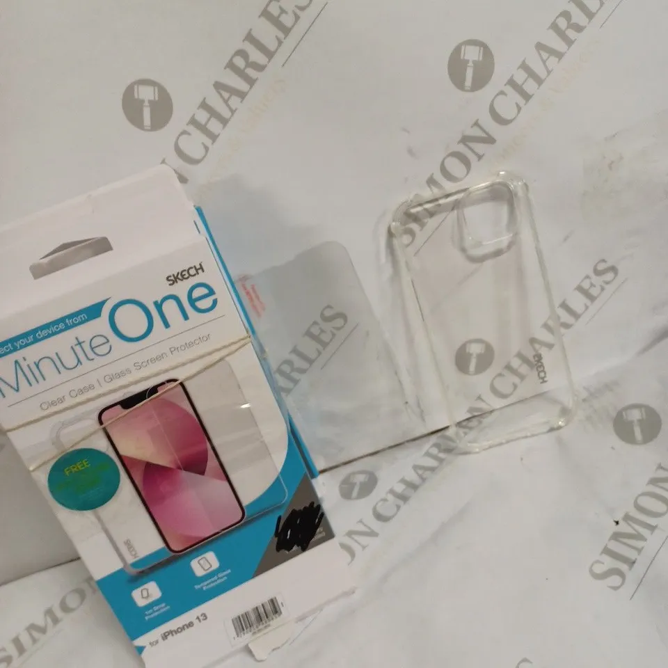 LOT OF 5 MINUTE ONE CLEAR CASE AND GLASS SCREEN PROTECTOR FOR IPHONE 13 