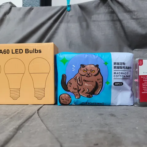 APPROXIMATELY 10 ASSORTED HOUSEHOLD ITEMS TO INCLUDE E27 A60 LED BULBS, CHERRY WAX MELTS, ETC