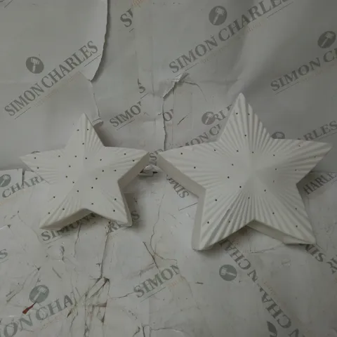 BOXED K BY KELLY HOPPEN SET OF LARGE CERAMIC LIGHT UP ORNAMENTS