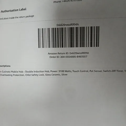 Induction Hob - Double Zone, Glass-Ceramic, Silver, 