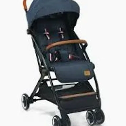 BOXED COSTWAY FOLDING PUSHCHAIR WITH ADJUSTABLE BACKREST AND FOOTREST - NAVY