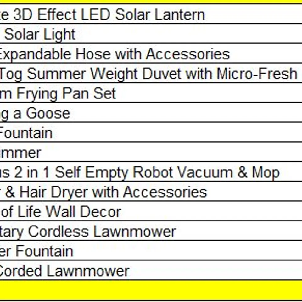 PALLET OF APPROXIMATELY 14 ASSORTED HOUSEHOLD AND GARDEN PRODUCTS TO INCLUDE; 
