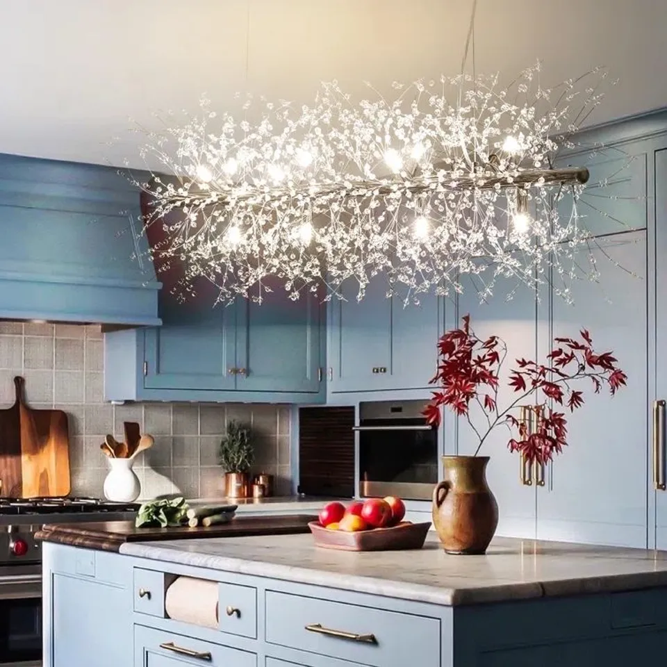 BOXED CRYSTAL 12-LIGHT CRYSTAL STARBURST CHANDELIER PENDANT (1 BOX)