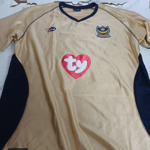 PORTSMOUTH FOODBALL CLUB GOLDEN SHIRT - XL