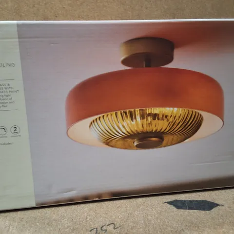 BOXED DUNELM FLOYD 2 LIGHT FLUSH CEILING FITTING