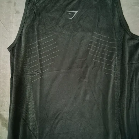 GYM SHARK APEX SEAMLESS TANK IN BLACK SIZE SMALL