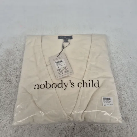BAGGED NOBODYS CHILD EZRA MIDI DRESS – BEIGE, UK 18 