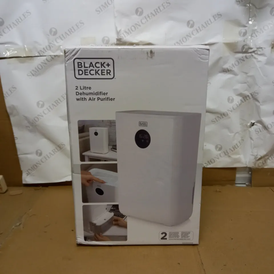 BLACK AND DECKER 2-LITRE DEHUMIDIFIER WITH AIR PURIFIER