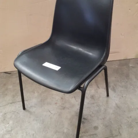 BOXED SET OF 6 PLASTIC STACKING CHAIR SIERRA BLACK