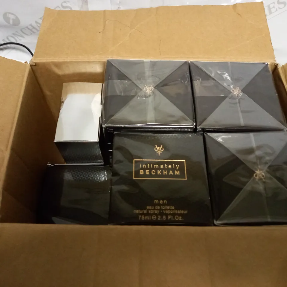 LOT OF APPROXIMATELY 10 FRAGRANCES TO INCLUDE 9 INTIMATELY BECKHAM MEN EAU DE TOILETTE (75ml), 1 CHARLIE SILVER EAU DE TOILETTE (100m)