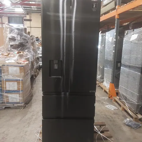 HISENSE PUREFLAT SLIM RF632N4WFE FRIDGE FREEZER - BLACK STAINLESS STEEL