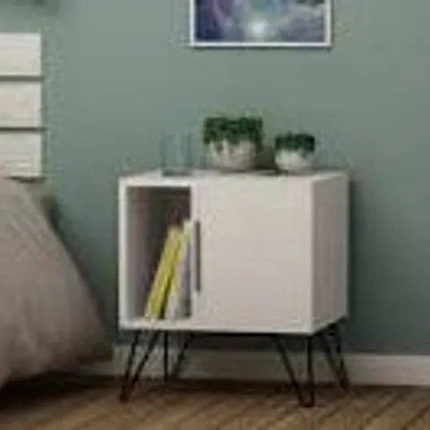 BOXED GLYNN KOM. - LIGHT MOCHA/ANTIQUE WHITE NIGHT STAND