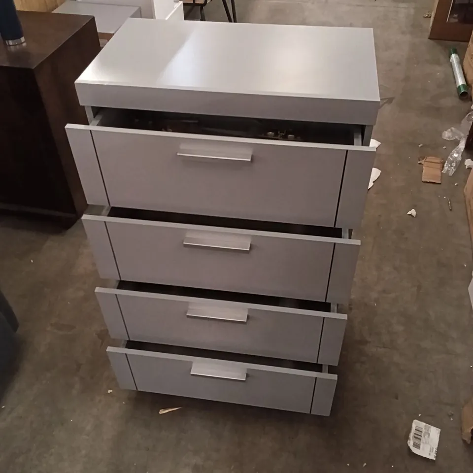 GALANO KIMBERLEY 4 DRAWER CHEST - GREY 