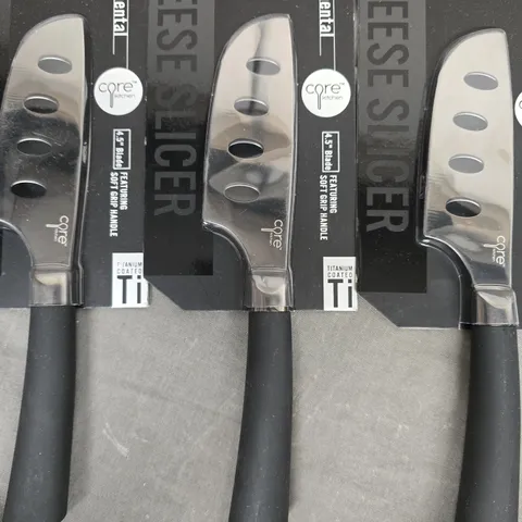 SET OF CORE KITCHEN ELEMENTAL CHEESE SLICER KNIVES 4.5" BLADE
