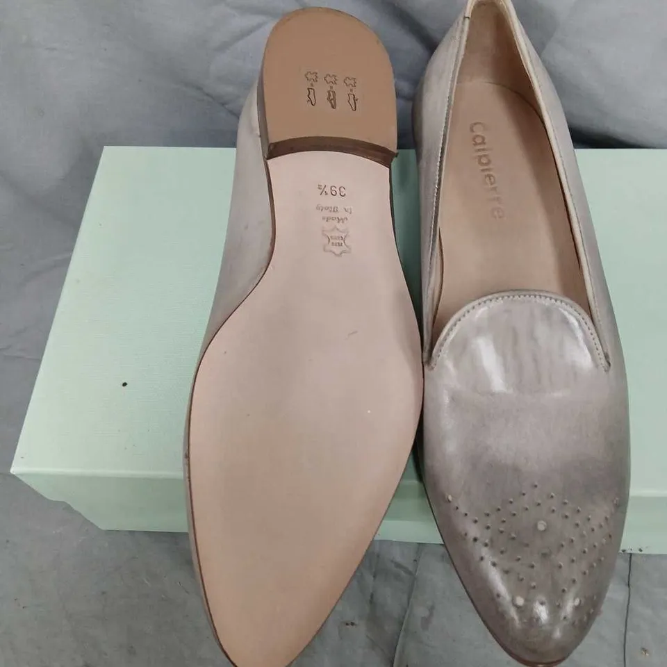 CALPIERRE TAUPE SUEDE LOAFERS – DL-73 (EU 39.5) WOMEN'S UK 6.5 