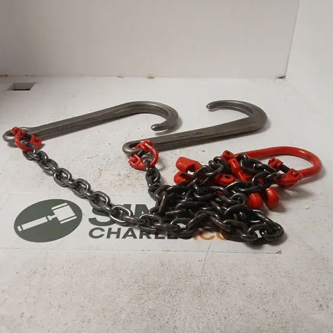 HEAVY-DUTY CHAIN WITH DUAL HOOKS – WLL 5400 LBS