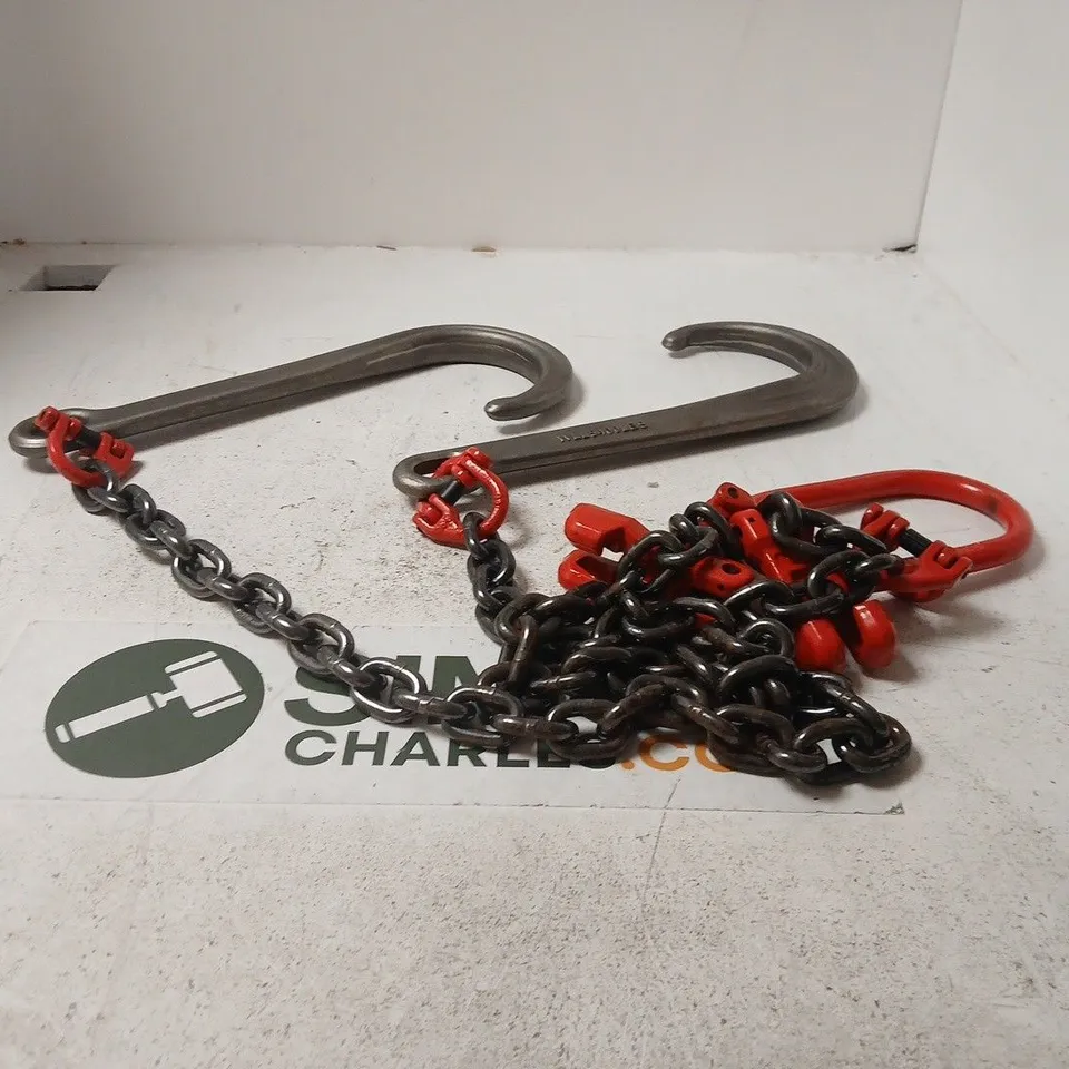 HEAVY-DUTY CHAIN WITH DUAL HOOKS – WLL 5400 LBS