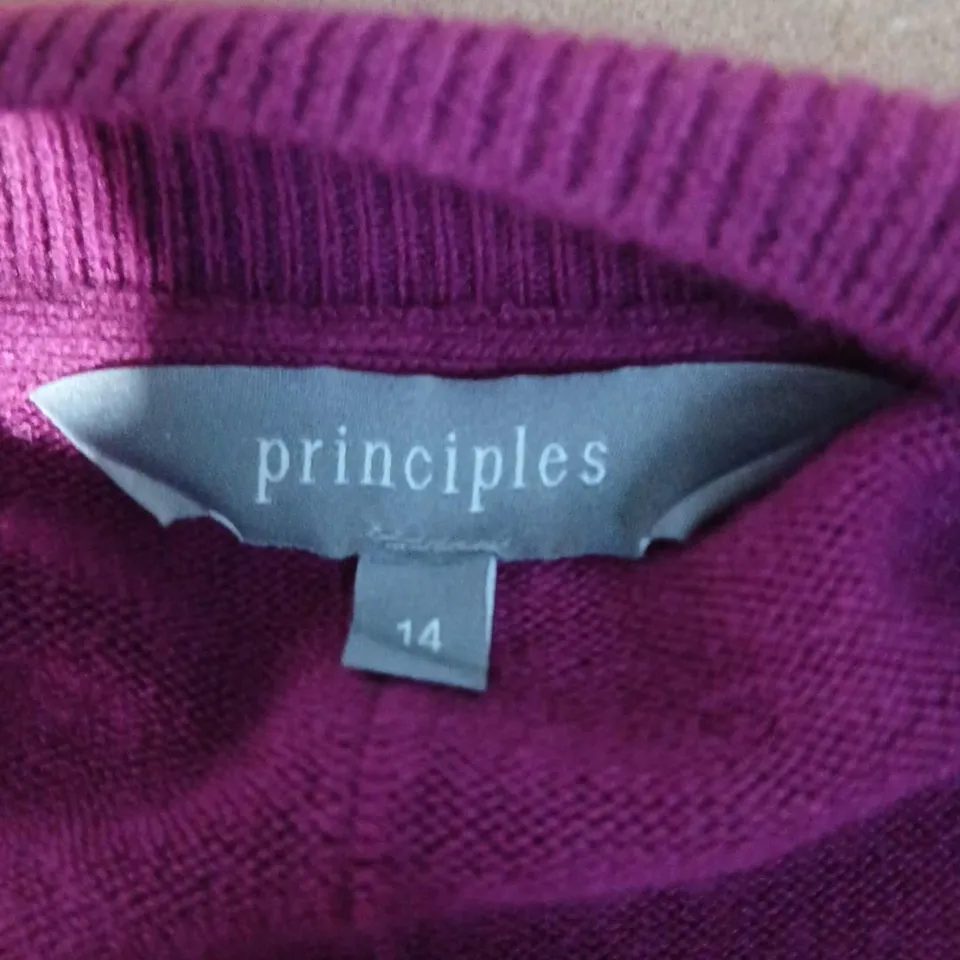 PRINCIPLES WOMEN'S KNIT CARDIGAN, UK 14 ( PURPLE )