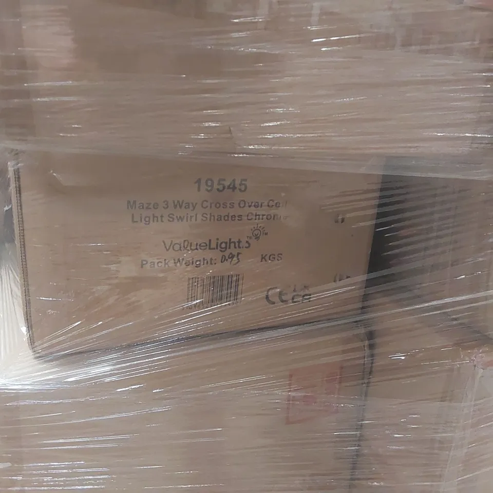 PALLET CONTAINING A LARGE QUANTITY OF ASSORTED LIGHTING PRODUCTS