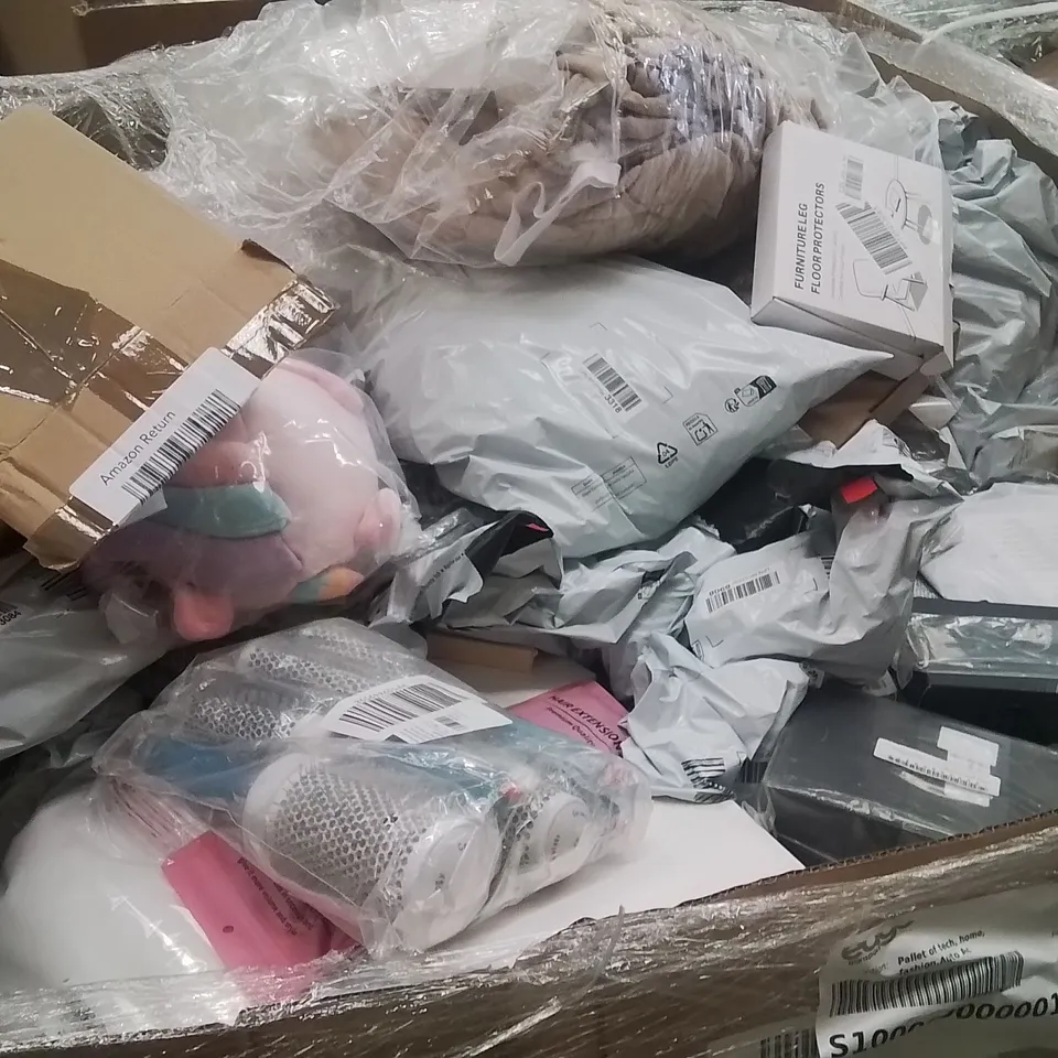 PALLET OF TECH,FASHION,AUTO ACCESSORIES,HOUSEHOLD GOODS AND PRODUCTS TO INCLUDE;BLANKET,SUN GLASSES,HAIR BRUSH