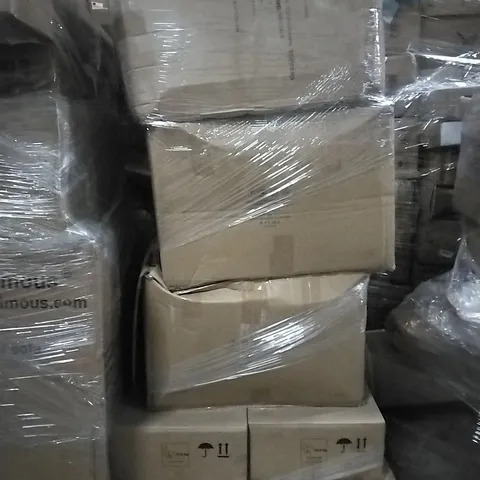 PALLET OF HOUSEHOLD ITEMS TO INCLUDE GOOSE FEATHER AND DOWN TOPPERS AND OTHER ASSORTED ITEMS ETC...