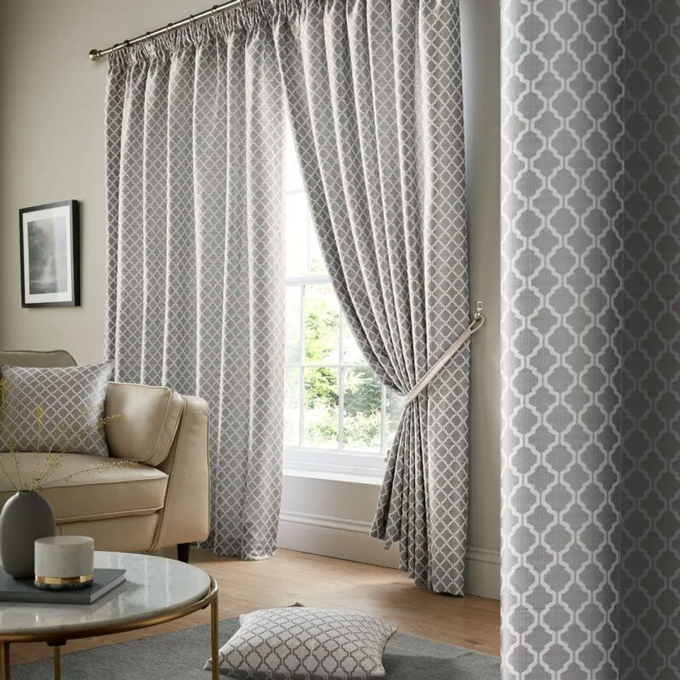 JUDITH PENCIL PLEAT CURTAINS-SILVER 