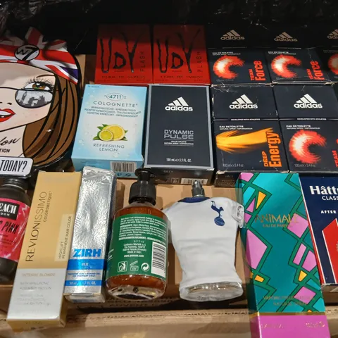 ASSORTED HEALTH & BEAUTY PRODUCTS INCLUDING ADIDAS DEODORANTS, SELF-TAN OIL, HAIR COLOUR AND MAKEUP