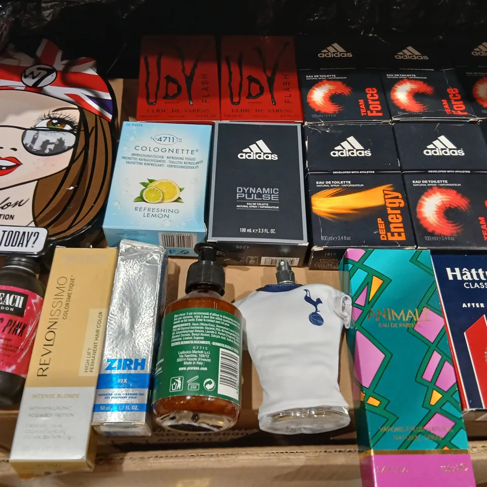 ASSORTED HEALTH & BEAUTY PRODUCTS INCLUDING ADIDAS DEODORANTS, SELF-TAN OIL, HAIR COLOUR AND MAKEUP