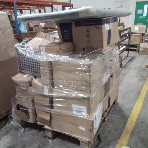 PALLET CONTAINING CATERING ITEMS AND PRODUCTS SUCH AS; PASABAHCE GLASSES,OLYMPIA COFFEE MUGS,NARROW RIMMED PLATE 