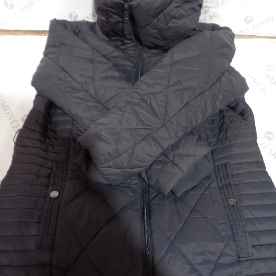 PADDED TURTLENECK COAT BLACK